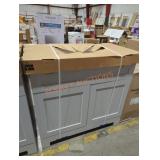 32" gray bathroom vanity