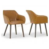 Set of 2 Vintage Cappuccino Dining Chair
