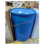 Blue plastic drum