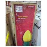 3 ft battery operated led jumbo bulb yellow