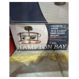 Hampton Bay 14" 2 light semi flush light
