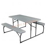 Grey Metal Folding Picnic Table