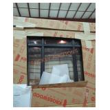 36" x 80" glass black framed door