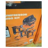 Ridgid 6 gal air compressor & 3 tool combo kit