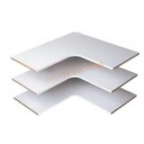 30" x 30" Classic White Wood Corner Shelf, 3PK