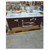 Collette 60" free standing/ mounted vanity