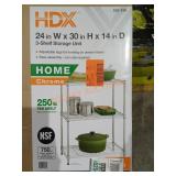 HDX 24"ï¿½30"ï¿½14" 3-Shelf Storage Unit
