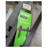 Decorative barn door hardware