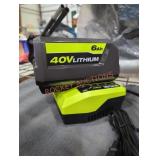 Ryobi 40v 6 ah battery and charger
