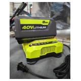 Ryobi 40v 8 ah battery and charger