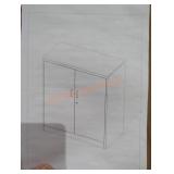 White metal storage cabinet
