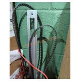 Garage door track and belt