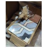 Box of porcelain tiles