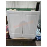 30" x 32.5" x 18" White Vanity With Sink Top