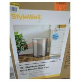 Stylewell 50l stainless steel semi- round step can
