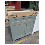 30" green bathroom vanity