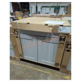 33" sink base cabinet gray