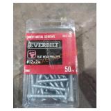 1 everbilt flat head Phillips #12 x 2"