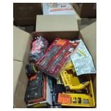 Box Lot Assorted Small Tools & Home Improvement