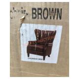 Brown Wallace Genuine Leather Armchair