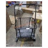 Black 4-Wheel Cart