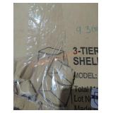 3 tier corner open shelf bookcase