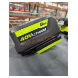 Ryobi 40v 8 ah battery and charger