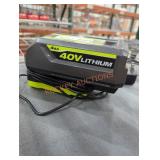 Ryobi 40v 4 ah battery and charger