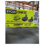 Ryobi 18v 4 ah and 2 ah lithium starter kit