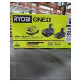Ryobi 18v 4 ah and 2 ah lithium starter kit