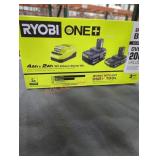 Ryobi 18v 4 ah and 2 ah lithium starter kit