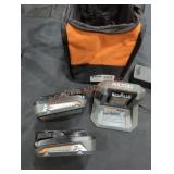 RIDGID 18v 2Ah Batteries and Charger