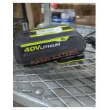 Ryobi 40v 5 ah battery and charger