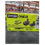 Ryobi 18v 4 ah and 2 ah lithium starter kit
