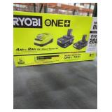 Ryobi 18v 4 ah and 2 ah lithium starter kit