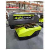 Ryobi 40v 4 ah battery and charger