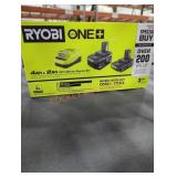 Ryobi 18v 4 ah and 2 ah lithium starter kit