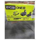 Ryobi 18v 4 ah and 2 ah lithium starter kit