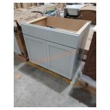 36" Gray Sink Base Cabinet