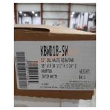 18" Double Waste Bin W/ Drawer Satin White