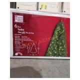 6.5ft Festive Pine LED Pre-lit Tree