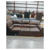 Signature Design Ashley Coffee Sofa W/ Faux