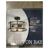 14" 2-Light Semi-Flush Mount