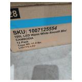 (12) 100L LED Warm White Smooth Mini Lights