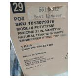 Precine 31" Vanity in Natural Teak w/ White