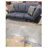 Part of Sectional w/ Pillows, Blue/Gray/Beige