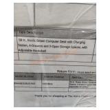 59" Rustic Brown Computer Desk W/ Charging