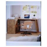 Moronia 55" L-Shaped Computer Desk W/ File