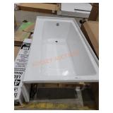 60" Left Drain Bathtub,Damaged