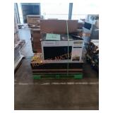 Microwave, 5 cu ft chest freezer, Tiles